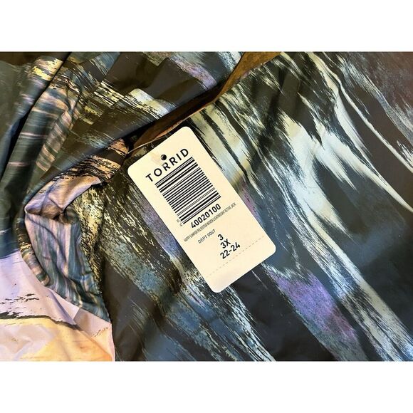 Torrid Happy Camper Jacket Wind Breaker Multicolor Zip Close 3X (22-24) NWT C2 - Picture 5 of 7